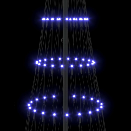 Led Ziemassvētku Koks Zila 138.5 X 138.5 X 399 Cm Metāla Vidaxl