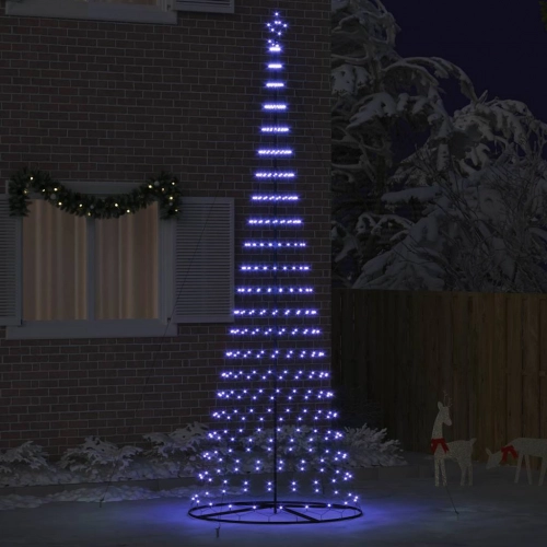 Led Ziemassvētku Koks Zila 138.5 X 138.5 X 399 Cm Metāla Vidaxl