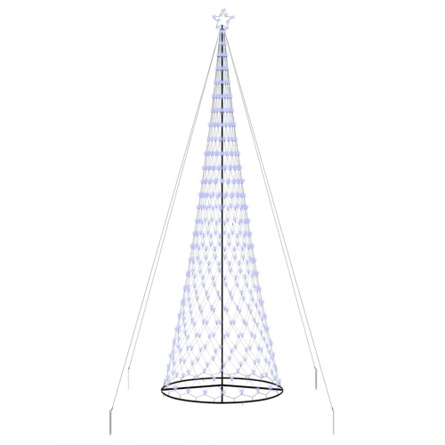 Led Ziemassvētku Koks Zila 138.5 X 138.5 X 399 Cm Metāla Vidaxl