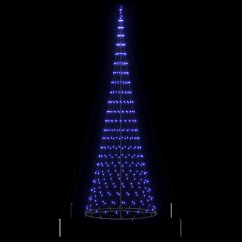 Led Ziemassvētku Koks Zila 138.5 X 138.5 X 399 Cm Metāla Vidaxl