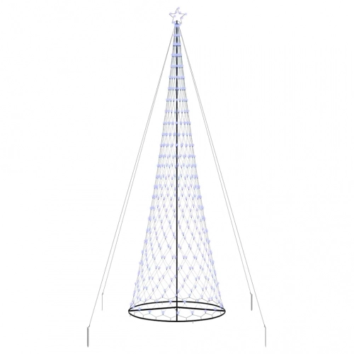 Led Ziemassvētku Koks Zila 138.5 X 138.5 X 399 Cm Metāla Vidaxl
