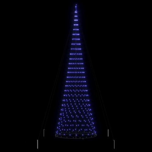 Led Ziemassvētku Koks Zila 138.5 X 138.5 X 399 Cm Metāla Vidaxl