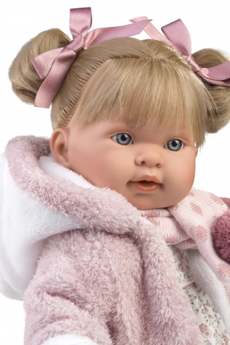 Lelle Aleksandra 42 cm, raud, runā, ar mānekli, mīkstais ķermenis Spānija LL42280