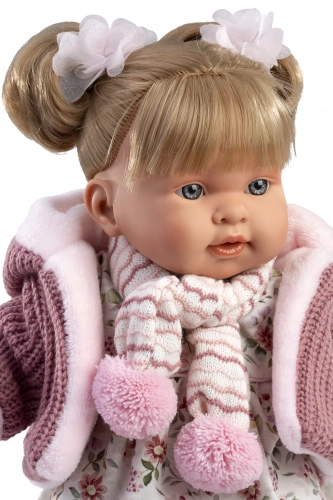 Lelle Aleksandra 42 cm, raud, runā, ar mānekli, mīkstais ķermenis Spānija LL42286