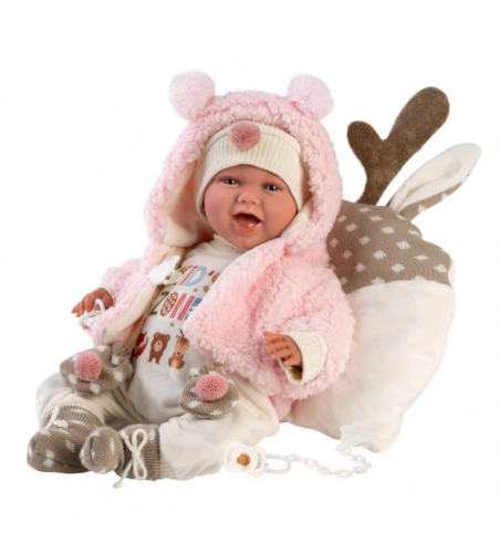 Lelle Mimi 42 cm (raud, runā, ar mānekli, mīkstais ķermenis, lokas rokas un kājas) Spānija LL74028