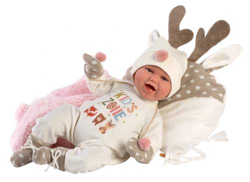 Lelle Mimi 42 cm (raud, runā, ar mānekli, mīkstais ķermenis, lokas rokas un kājas) Spānija LL74028