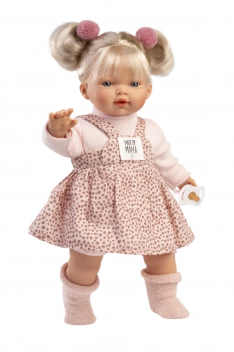 Lelle Roberta 33 cm, raud, runā, ar mānekli, mīkstais ķermenis Spānija LL33158