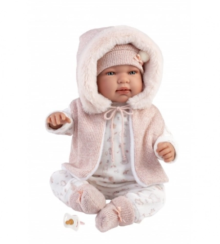 Lelle Tina 44 cm (raud, runā, ar mānekli, mīkstais ķermenis, kustina rokas un kājas) Spānija LL84486