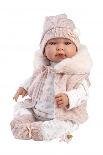 Lelle Tina 44 cm (raud, runā, ar mānekli, mīkstais ķermenis, kustina rokas un kājas) Spānija LL84486