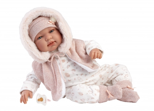 Lelle Tina 44 cm (raud, runā, ar mānekli, mīkstais ķermenis, kustina rokas un kājas) Spānija LL84486