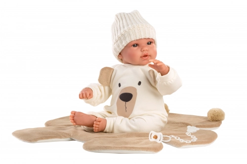 Lelle zīdainis Osito ar sedziņu 36 cm (raud, runā, ar mānekli) LL63645