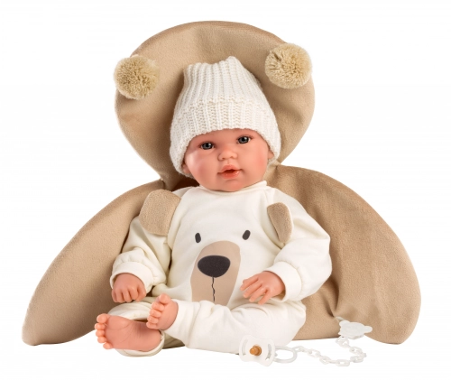 Lelle zīdainis Osito ar sedziņu 36 cm (raud, runā, ar mānekli) LL63645