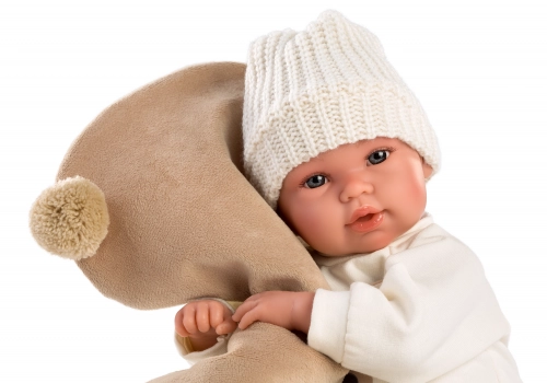 Lelle zīdainis Osito ar sedziņu 36 cm (raud, runā, ar mānekli) LL63645
