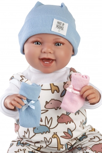 Lelle zidainis Tala 44 cm (smejas, maina drēbes, runā, ar mānekli, mīkstais ķermenis) Spānija LL84481
