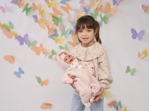 Lelle zidainis Tala 44 cm (smejas, runā, ar mānekli, mīkstais ķermenis) Spānija LL84480