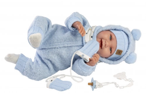 Lelle zidainis Talo 44 cm (smejas, runā, ar mānekli, mīkstais ķermenis) Spānija LL84479