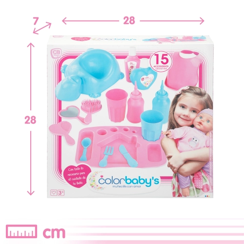 Leļļu piederumu komplekts 15 el.