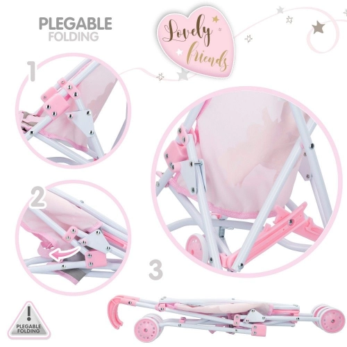 Leļļu ratiņi lellēm no 30 līdz 40 cm CB44922
