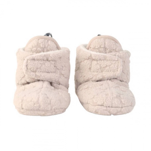 Lodger Fleece Polarowe Buciki Kapcie z Antypoślizgową Podeszwą 6-12 msc Jasnobeżowe Birch