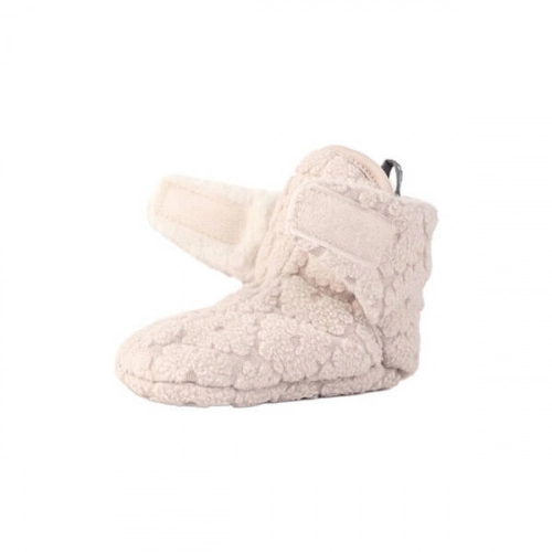 Lodger Fleece Polarowe Buciki Kapcie z Antypoślizgową Podeszwą 6-12 msc Jasnobeżowe Birch