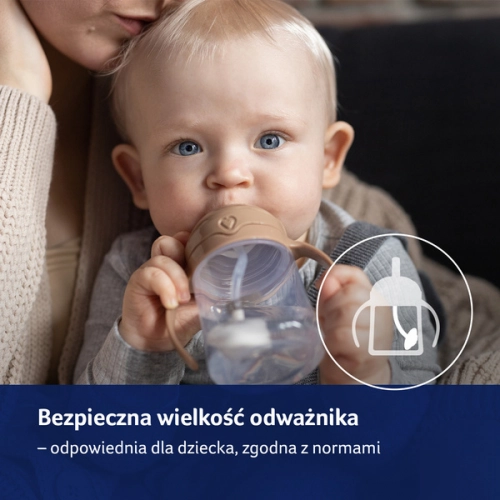 LOVI Pierwszy Kubek z Obciążoną Słomką 150 ml Brown 35/363