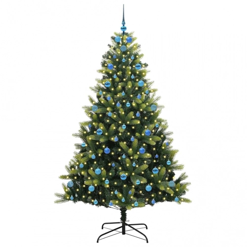 Mākslīgā Hinged Ziemassvētku Egle Ar 300 Led Zaļa 210 Cm Vidaxl