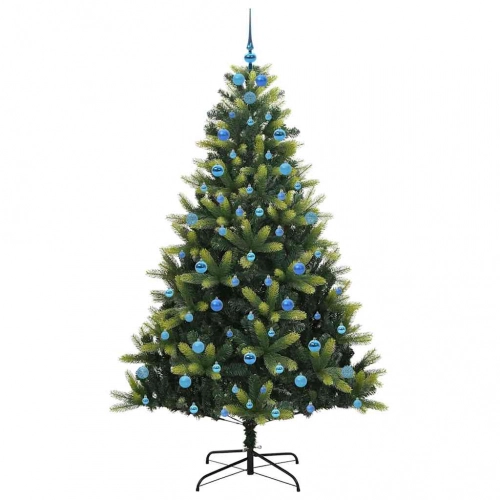 Mākslīgā Hinged Ziemassvētku Egle Ar 300 Led Zaļa 210 Cm Vidaxl