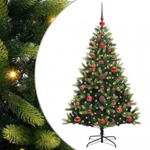 Mākslīgā Izliektā Ziemassvētku Egle Ar 150 Led Gaismām 120 Cm Vidaxl