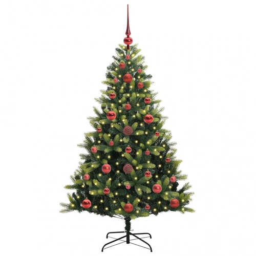 Mākslīgā Izliektā Ziemassvētku Egle Ar 150 Led Gaismām 120 Cm Vidaxl