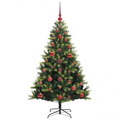 Mākslīgā Izliektā Ziemassvētku Egle Ar 150 Led Gaismām 120 Cm Vidaxl