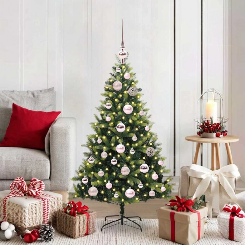 Mākslīgā Izliektā Ziemassvētku Egle Ar 150 Led Gaismām 120 Cm Vidaxl