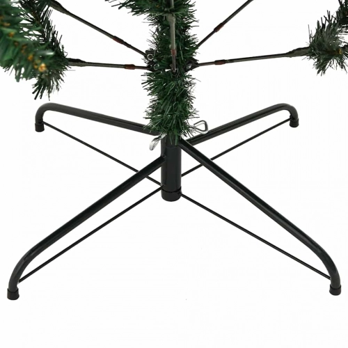 Mākslīgā Izliektā Ziemassvētku Egle Ar 150 Led Gaismām 120 Cm Vidaxl