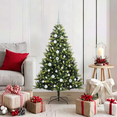 Mākslīgā Izliektā Ziemassvētku Egle Ar 150 Led Gaismām 120 Cm Vidaxl