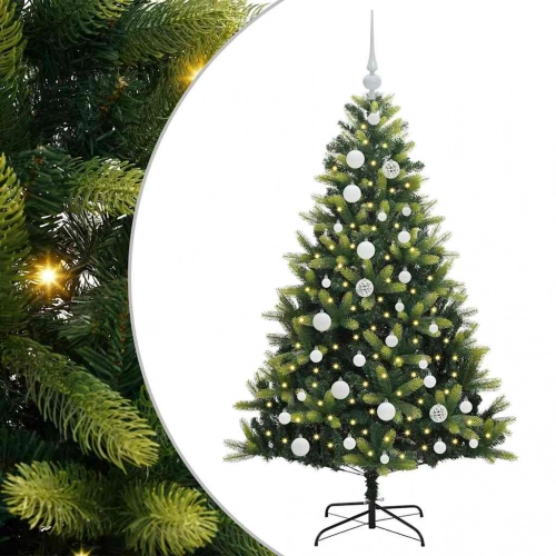 Mākslīgā Izliektā Ziemassvētku Egle Ar 150 Led Gaismām 120 Cm Vidaxl