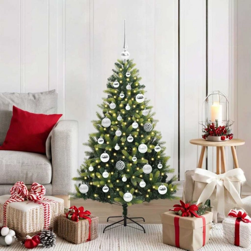 Mākslīgā Izliektā Ziemassvētku Egle Ar 150 Led Gaismām 120 Cm Vidaxl