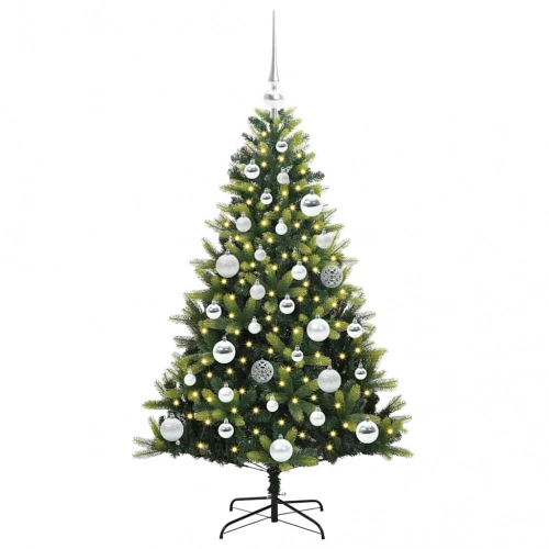 Mākslīgā Izliektā Ziemassvētku Egle Ar 150 Led Gaismām 120 Cm Vidaxl