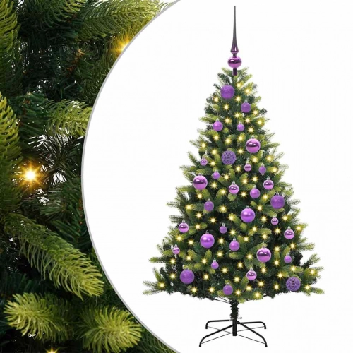 Mākslīgā Izliektā Ziemassvētku Egle Ar 150 Led Gaismām 120 Cm Vidaxl