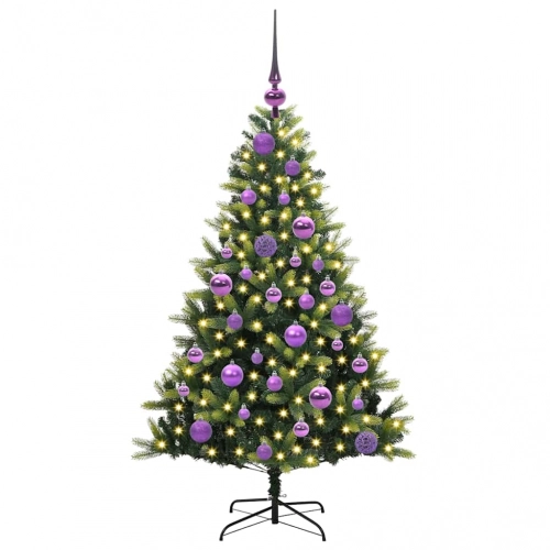 Mākslīgā Izliektā Ziemassvētku Egle Ar 150 Led Gaismām 120 Cm Vidaxl