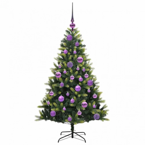 Mākslīgā Izliektā Ziemassvētku Egle Ar 150 Led Gaismām 120 Cm Vidaxl