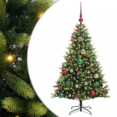 Mākslīgā Izliektā Ziemassvētku Egle Ar 150 Led Gaismām 120 Cm Vidaxl
