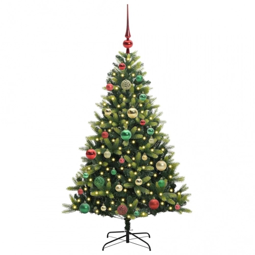 Mākslīgā Izliektā Ziemassvētku Egle Ar 150 Led Gaismām 120 Cm Vidaxl