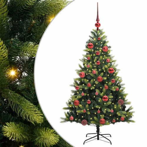 Mākslīgā Izliektā Ziemassvētku Egle Ar 150 Led Gaismām 150 Cm Vidaxl