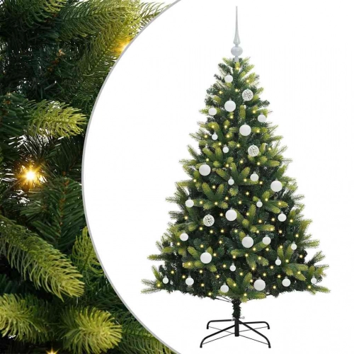 Mākslīgā Izliektā Ziemassvētku Egle Ar 150 Led Gaismām 150 Cm Vidaxl