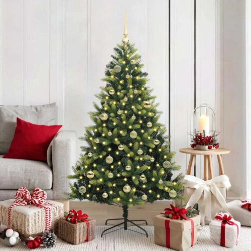 Mākslīgā Izliektā Ziemassvētku Egle Ar 150 Led Gaismām 150 Cm Vidaxl