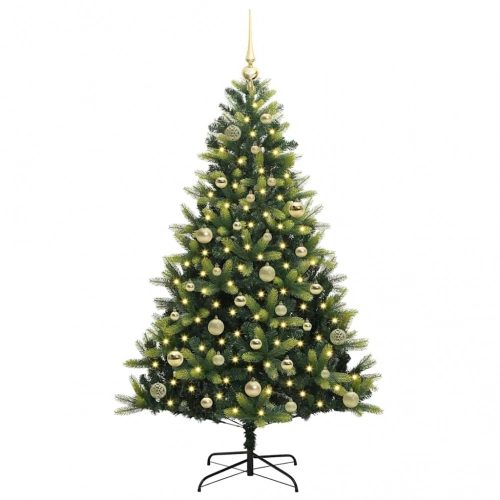 Mākslīgā Izliektā Ziemassvētku Egle Ar 150 Led Gaismām 150 Cm Vidaxl