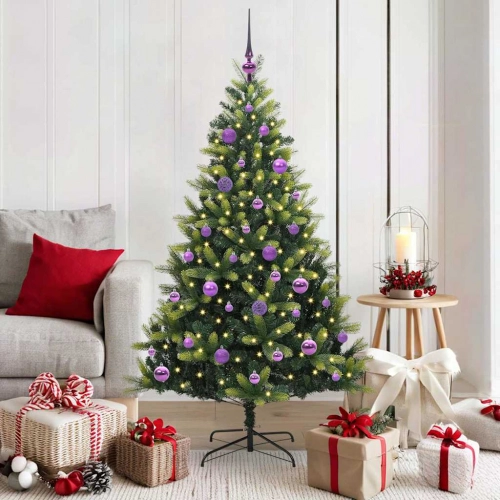 Mākslīgā Izliektā Ziemassvētku Egle Ar 150 Led Gaismām 150 Cm Vidaxl
