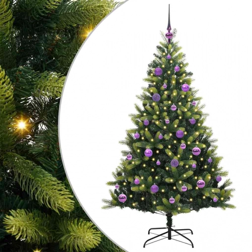 Mākslīgā Izliektā Ziemassvētku Egle Ar 150 Led Gaismām 150 Cm Vidaxl