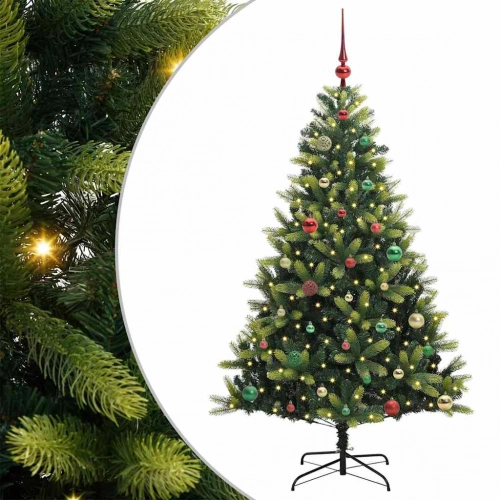 Mākslīgā Izliektā Ziemassvētku Egle Ar 150 Led Gaismām 150 Cm Vidaxl