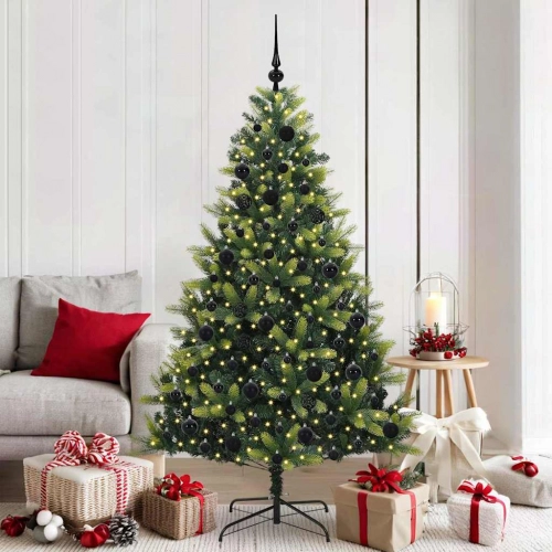 Mākslīgā Locītā Ziemassvētku Egle Ar 300 Led Lampiņām 180 Cm Vidaxl