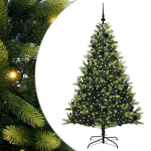 Mākslīgā Locītā Ziemassvētku Egle Ar 300 Led Lampiņām 180 Cm Vidaxl